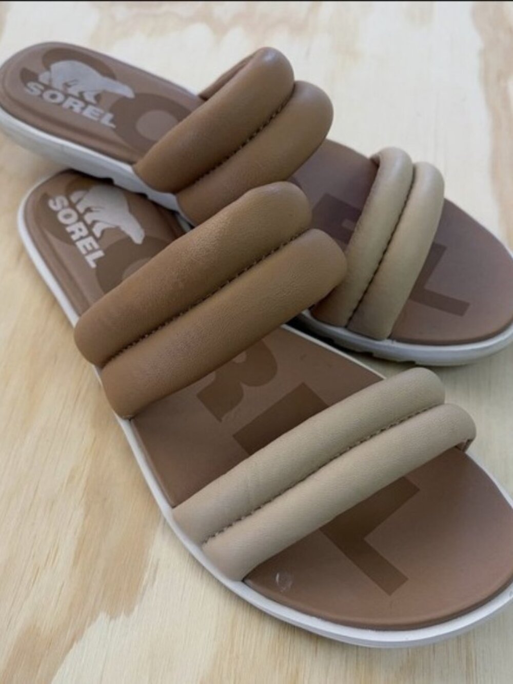 Sorel Slide Sandals Women’s 8.5 Tan Brown Casual Comfort